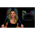 Blank Rainbow Noodle Headband w/ LED's & Multi Colored Ribbons